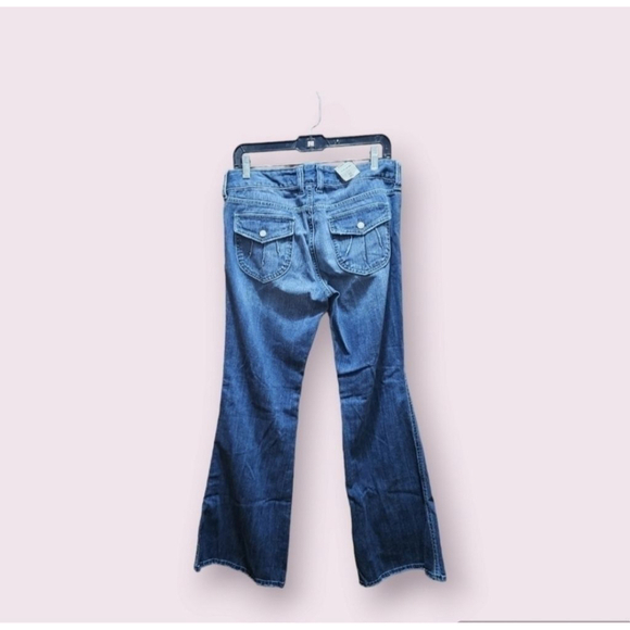 Gap Ultra Low Rise.Zip Fly Ankle Wide Leg Blue Jeans Size 10 (NEW) - Picture 5 of 11